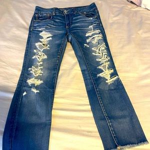 American Eagle Artist Super Super stretch crop jeans size 10
